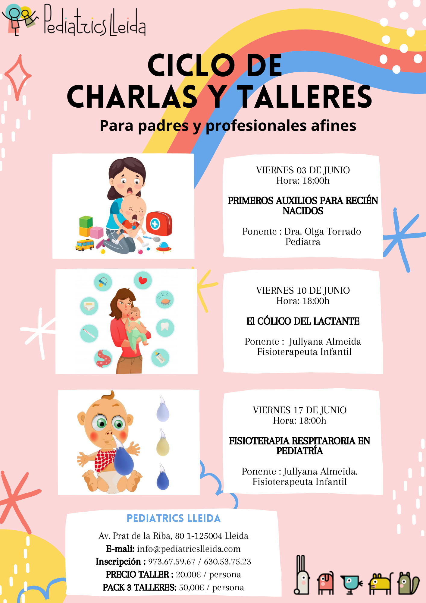 charlas y talleres junio 2022 de pediatrics lleida