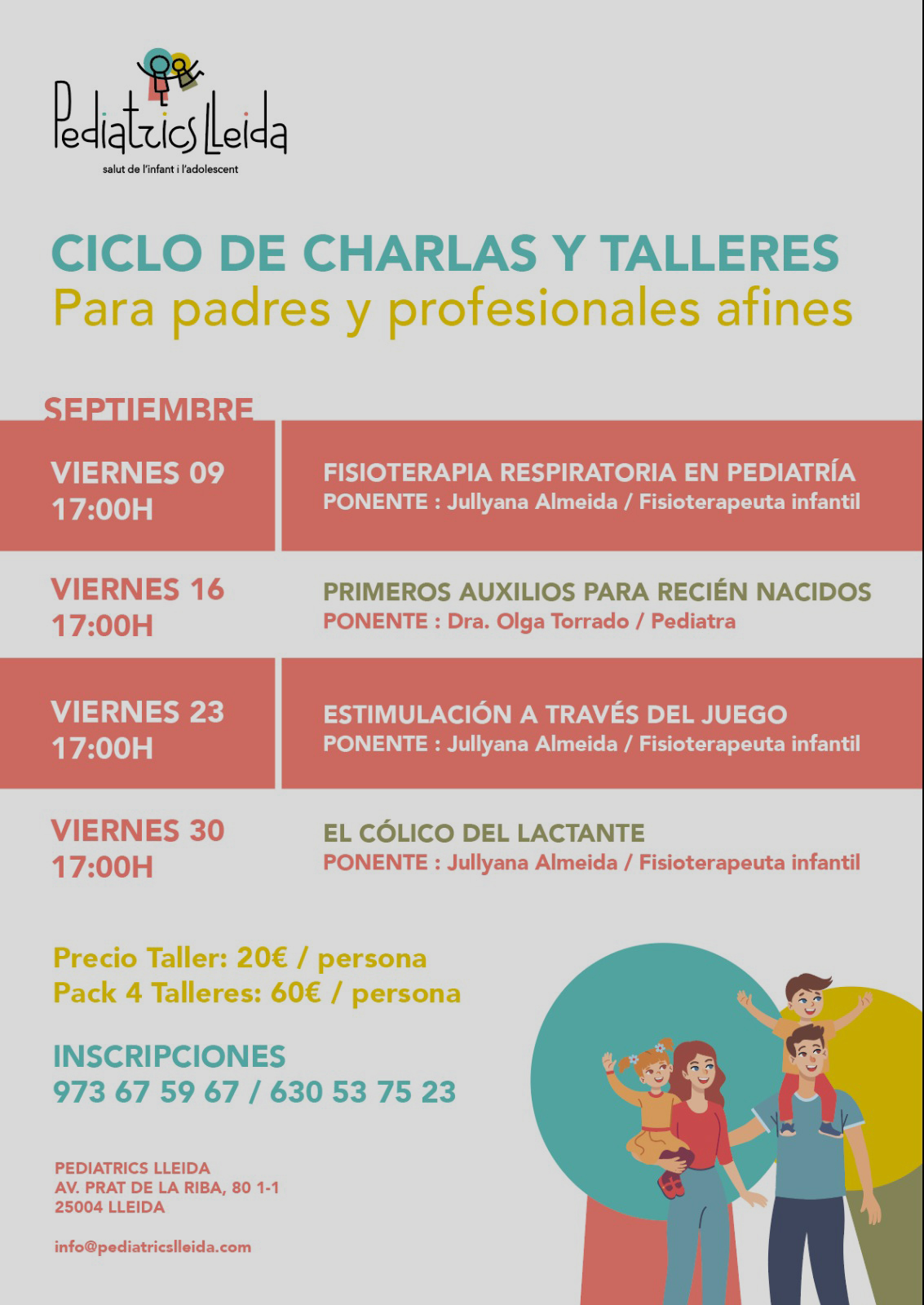 charlas y talleres junio 2022 de pediatrics lleida