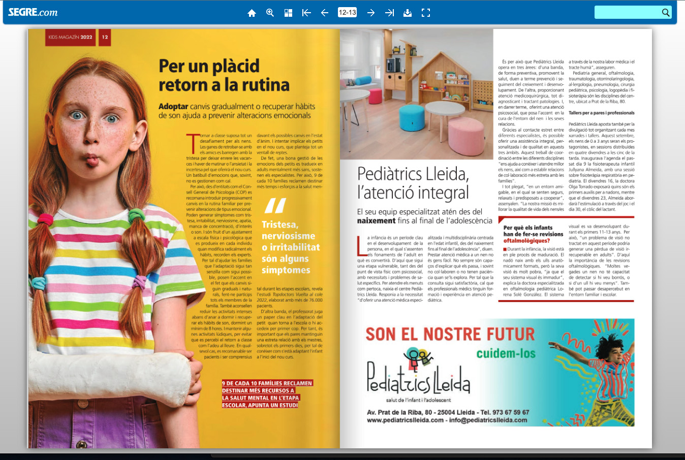 Magazin Kid página 13: pediatrics lleida l'atenció integral